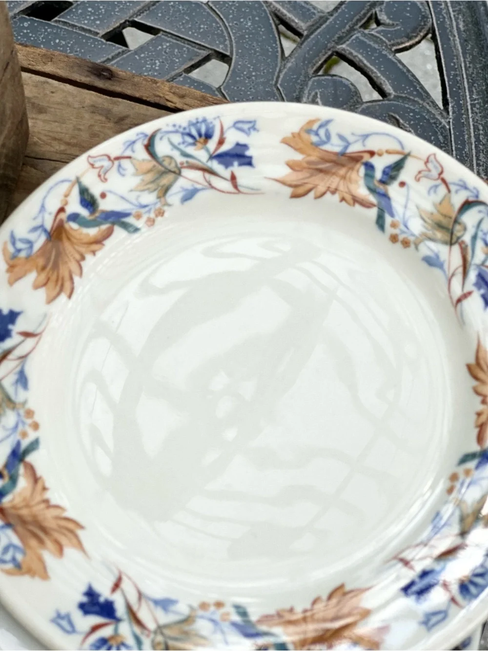 Vintage Syracuse China Old Ivory Floral Plates & Bowl Set of 3 USA